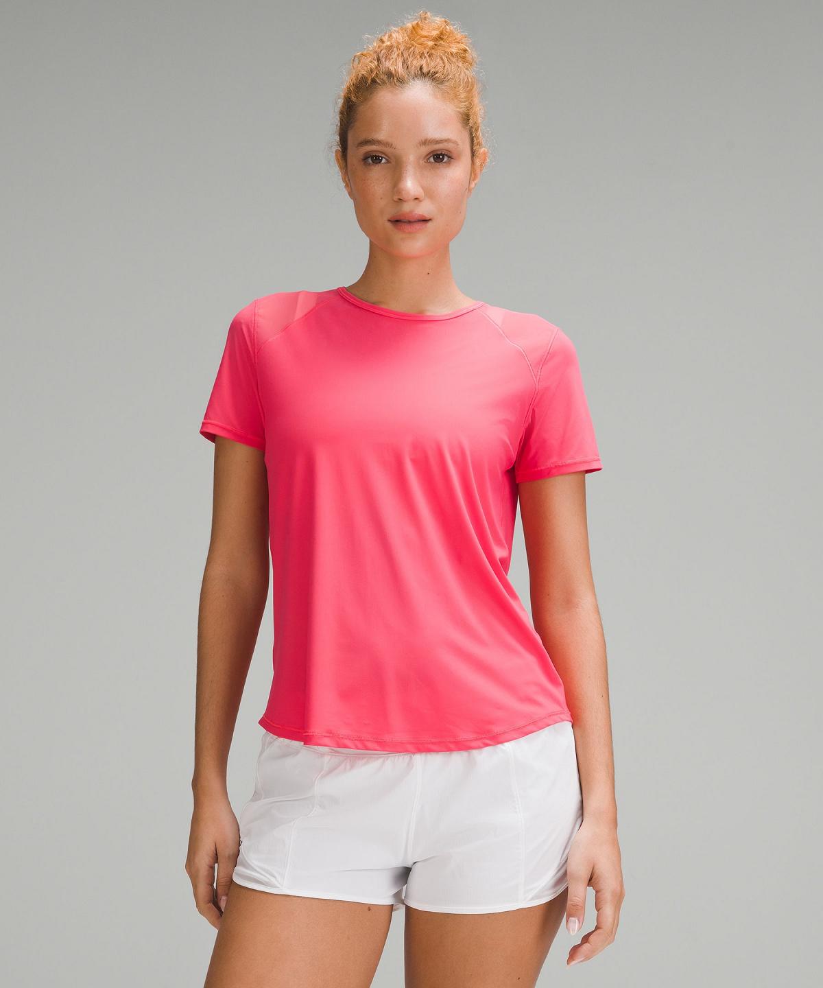 Pink Women Lululemon Sculpt Short-Sleeve Shirts | AU_LuLu70404