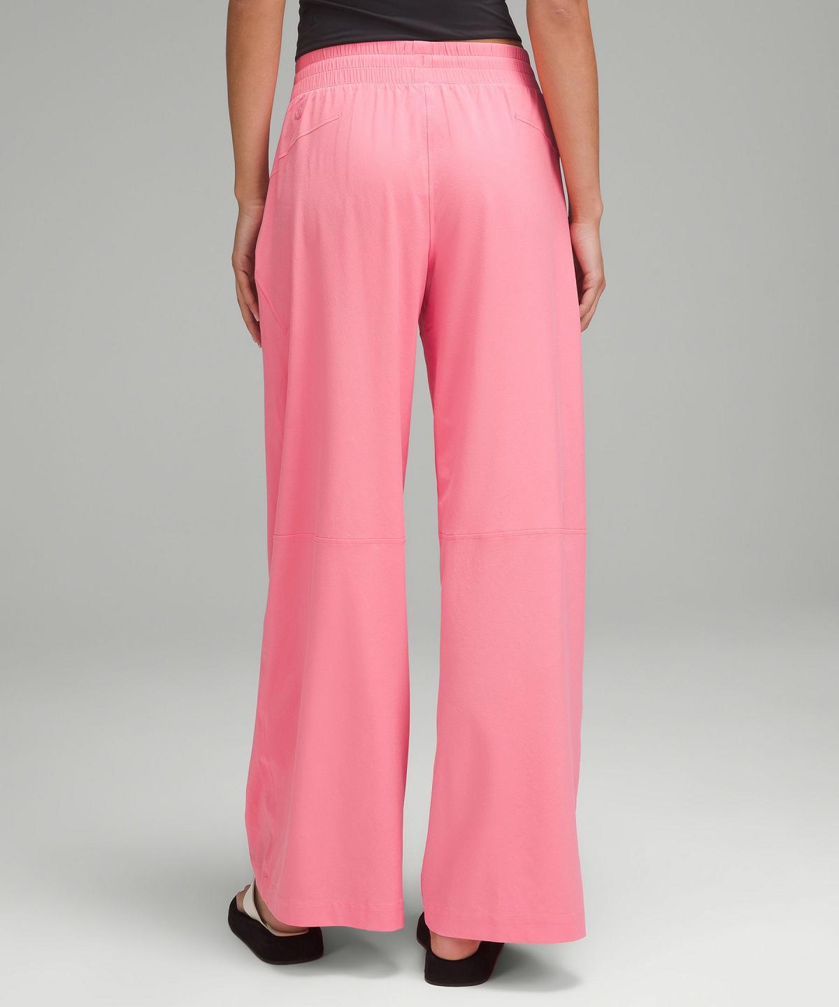 Pink Women Lululemon Swift Mid-Rise Wide-Leg Pants | AU_LuLu62140