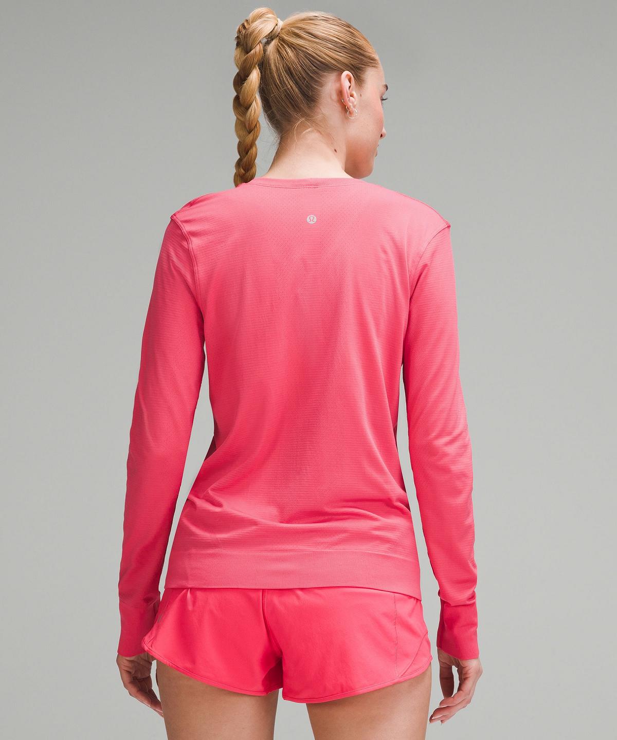 Pink Women Lululemon Swiftly Relaxed Long Sleeve Shirts | AU_LuLu36686