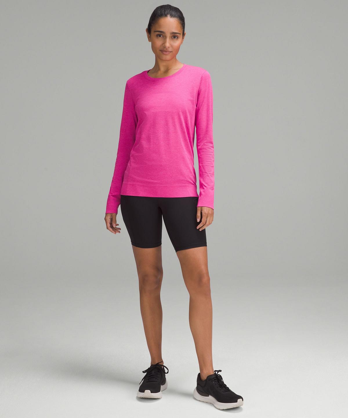 Pink Women Lululemon Swiftly Relaxed Long-Sleeve T Shirts | AU_LuLu40213