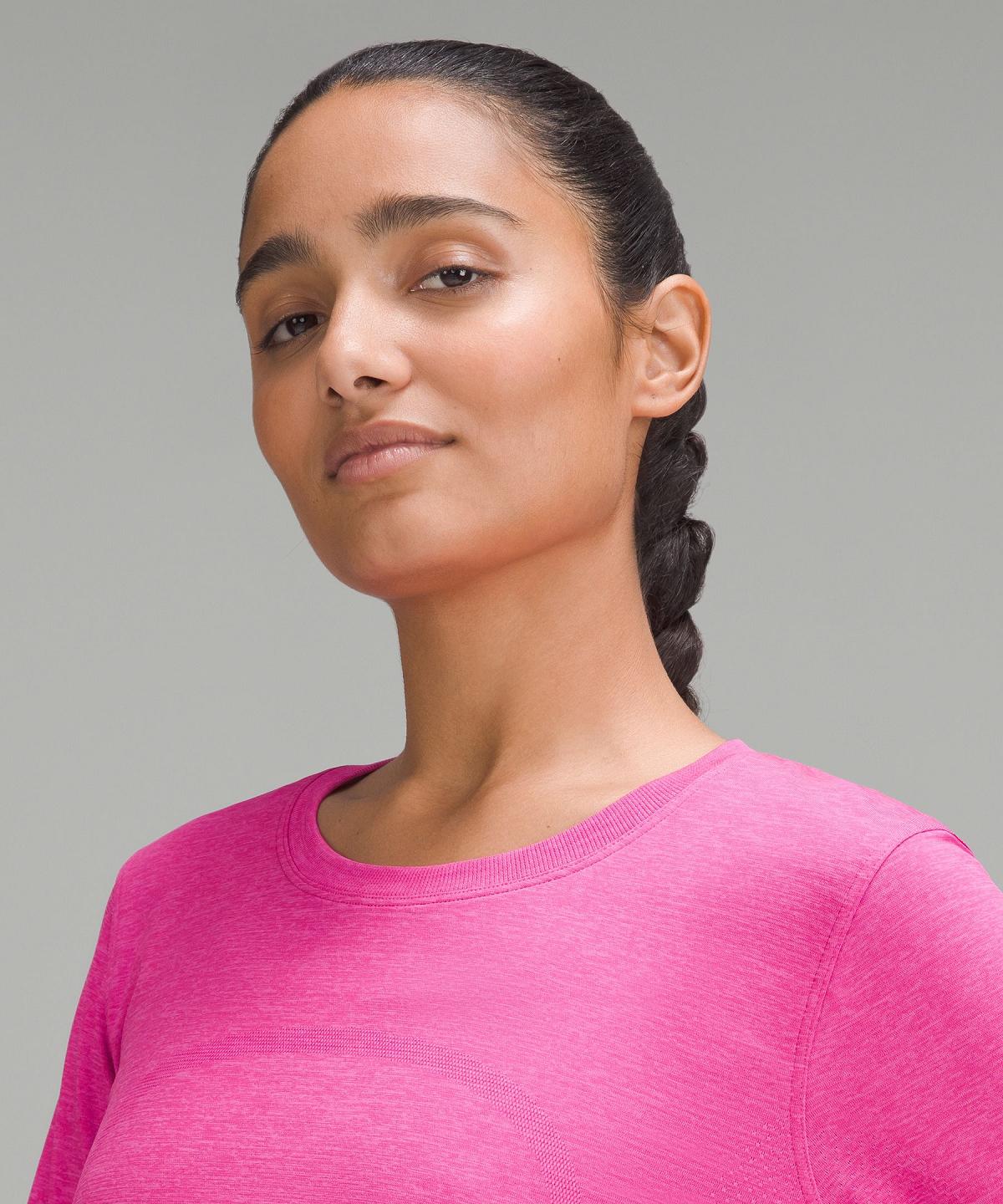 Pink Women Lululemon Swiftly Relaxed Long-Sleeve T Shirts | AU_LuLu40213