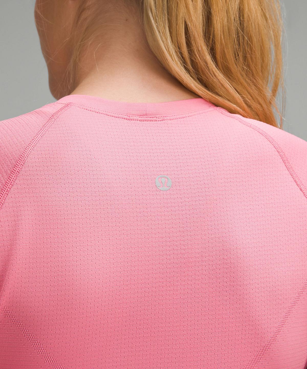 Pink Women Lululemon Swiftly Tech Cropped Short-Sleeve 2.0 Shirts | AU_LuLu78433