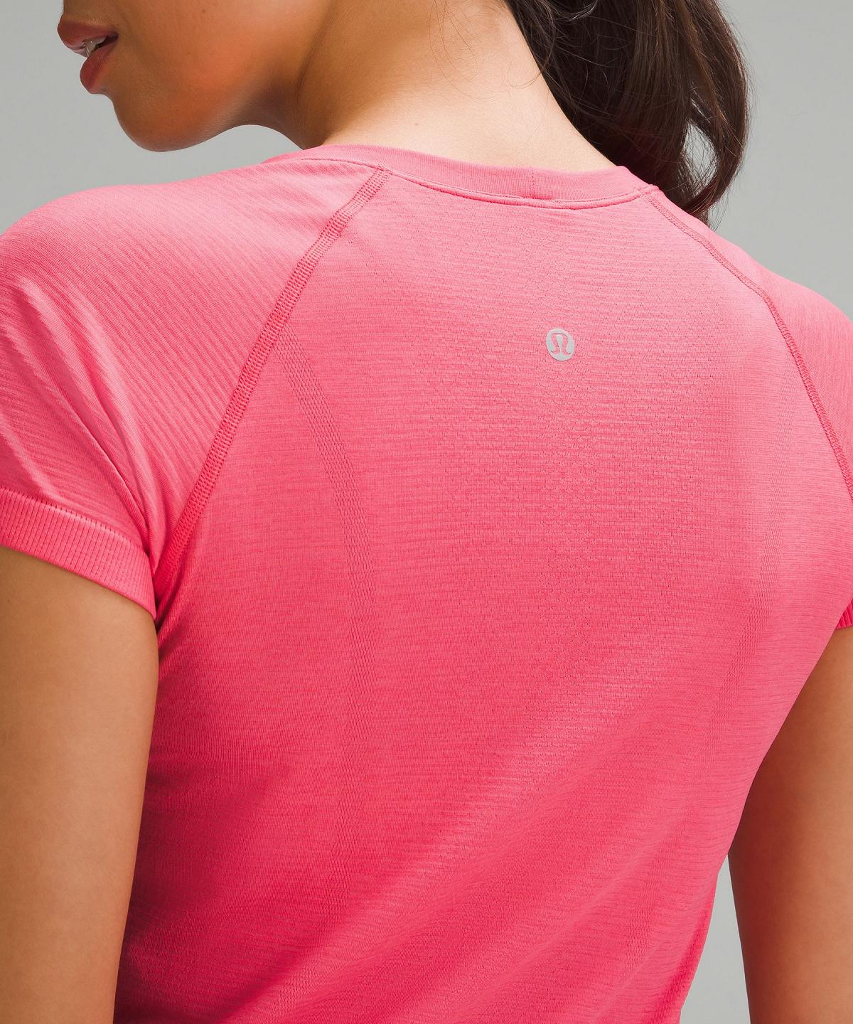 Pink Women Lululemon Swiftly Tech Short-Sleeve 2.0 Shirts | AU_LuLu39855