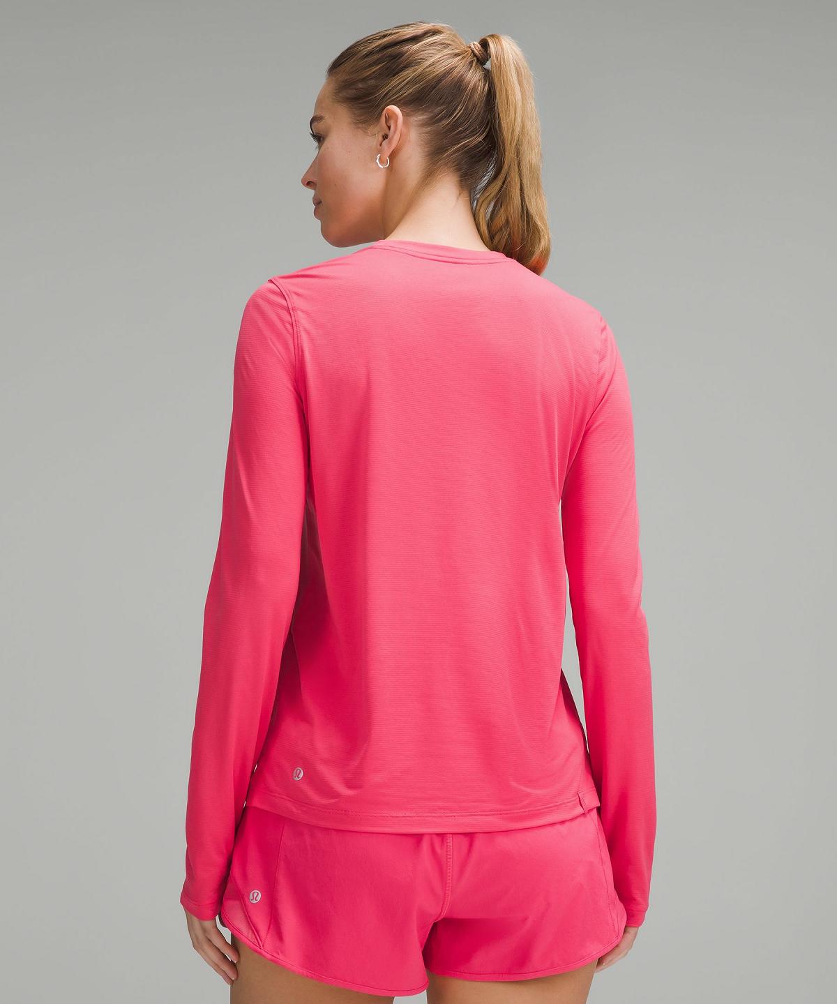 Pink Women Lululemon Ultralight Hip-Length Long Sleeve Shirts | AU_LuLu25448