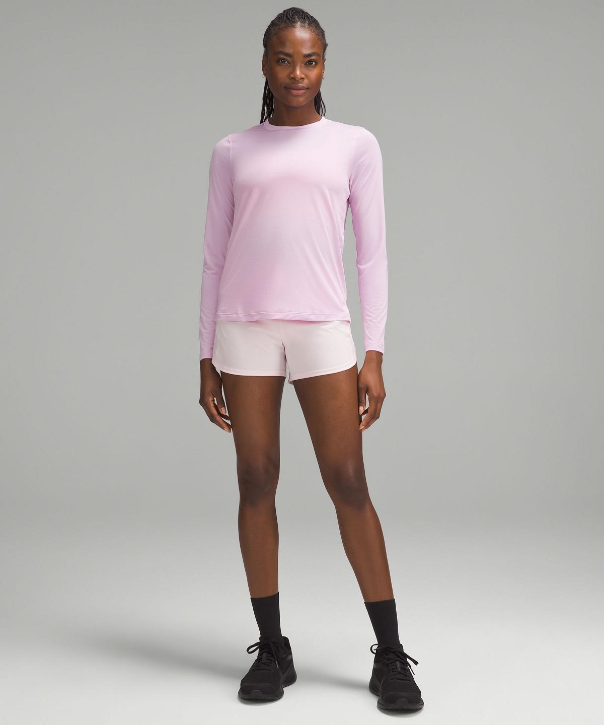 Pink Women Lululemon Ultralight Hip-Length Long-Sleeve T Shirts | AU_LuLu44469