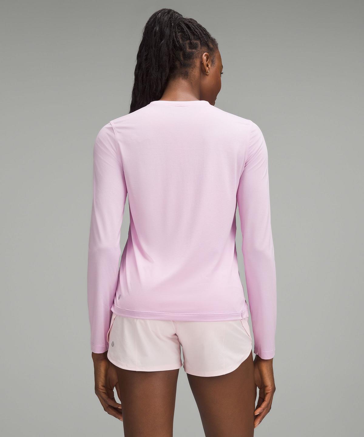 Pink Women Lululemon Ultralight Hip-Length Long-Sleeve T Shirts | AU_LuLu44469