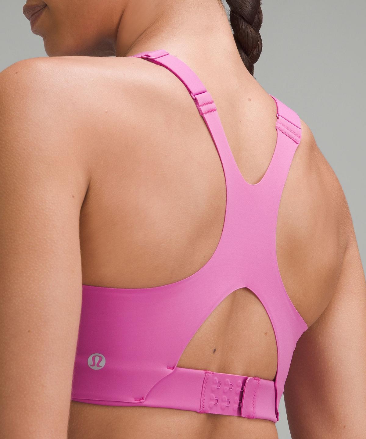 Pink Women Lululemon Ultralu Square-Neck Workout Sports Bra | AU_LuLu78238