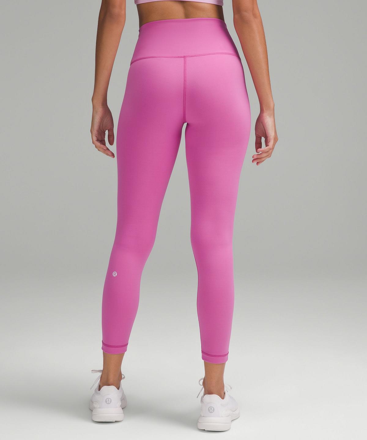 Pink Women Lululemon Wunder Train High-Rise Tight 25" Leggings | AU_LuLu51833