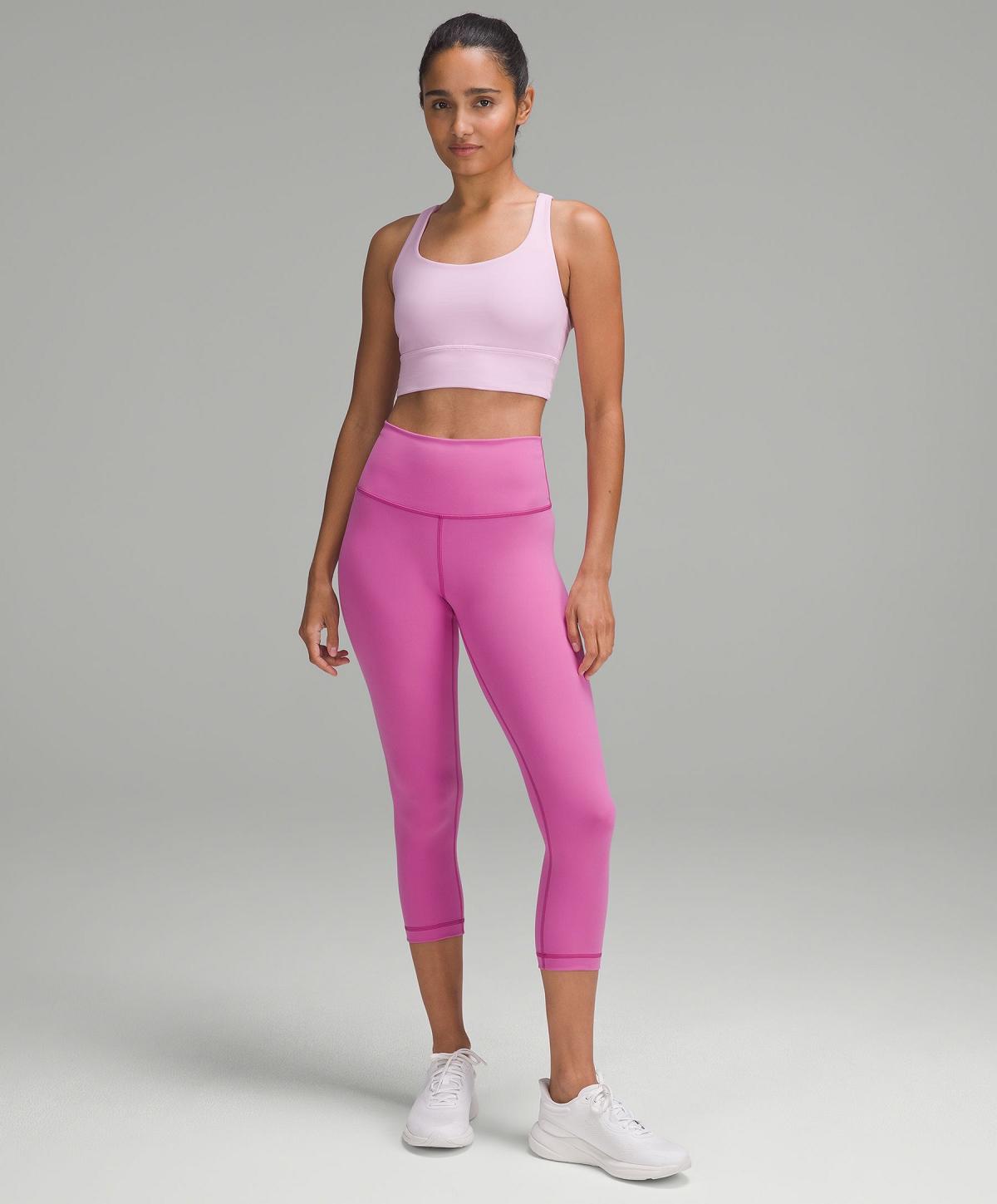 Pink Women Lululemon Wunder Train High-Rise Crop 21" Pants | AU_LuLu33695