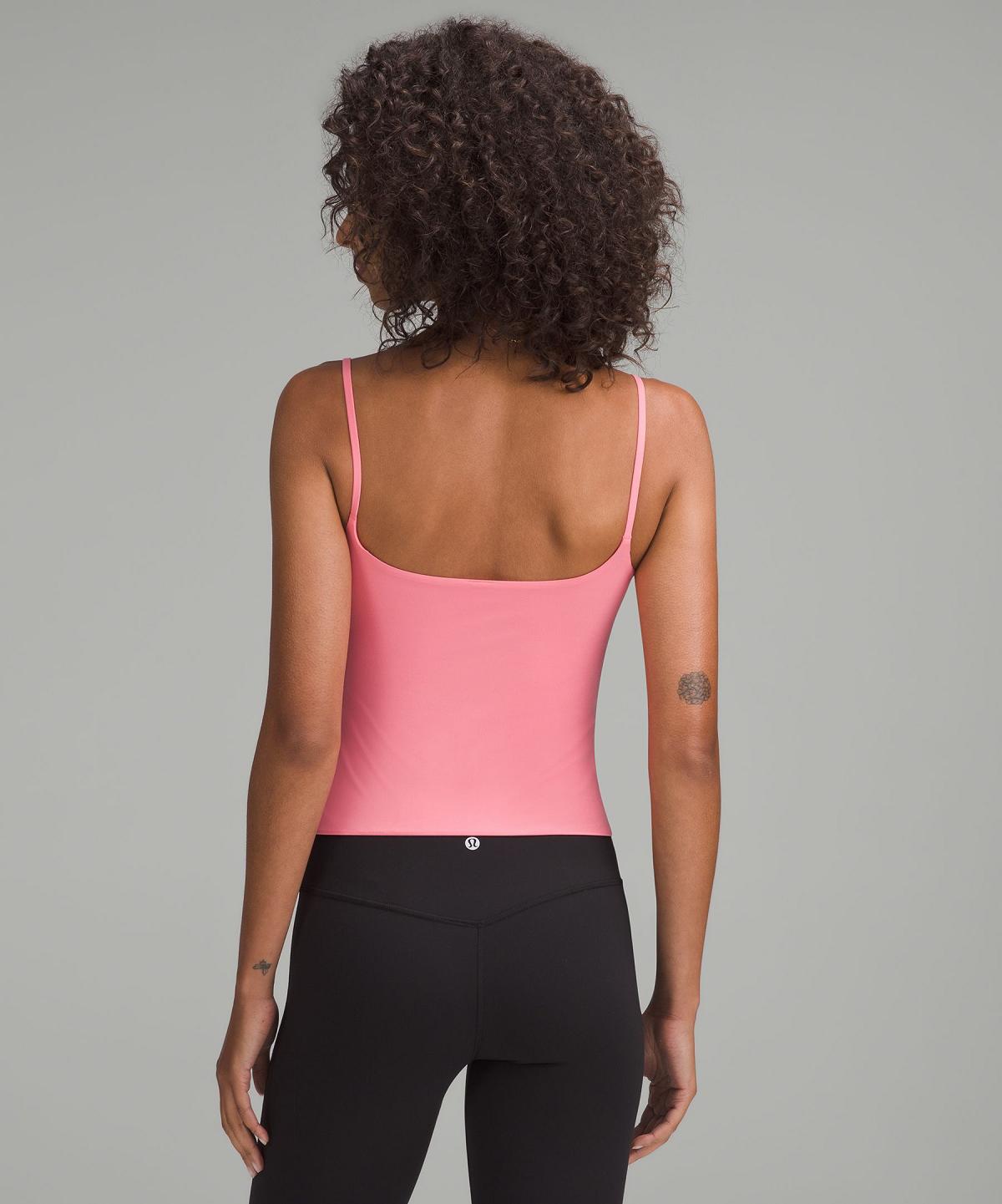 Pink Women Lululemon Wundermost Ultra-Soft Nulu Spaghetti-Strap Cami Tank Top | AU_LuLu98802