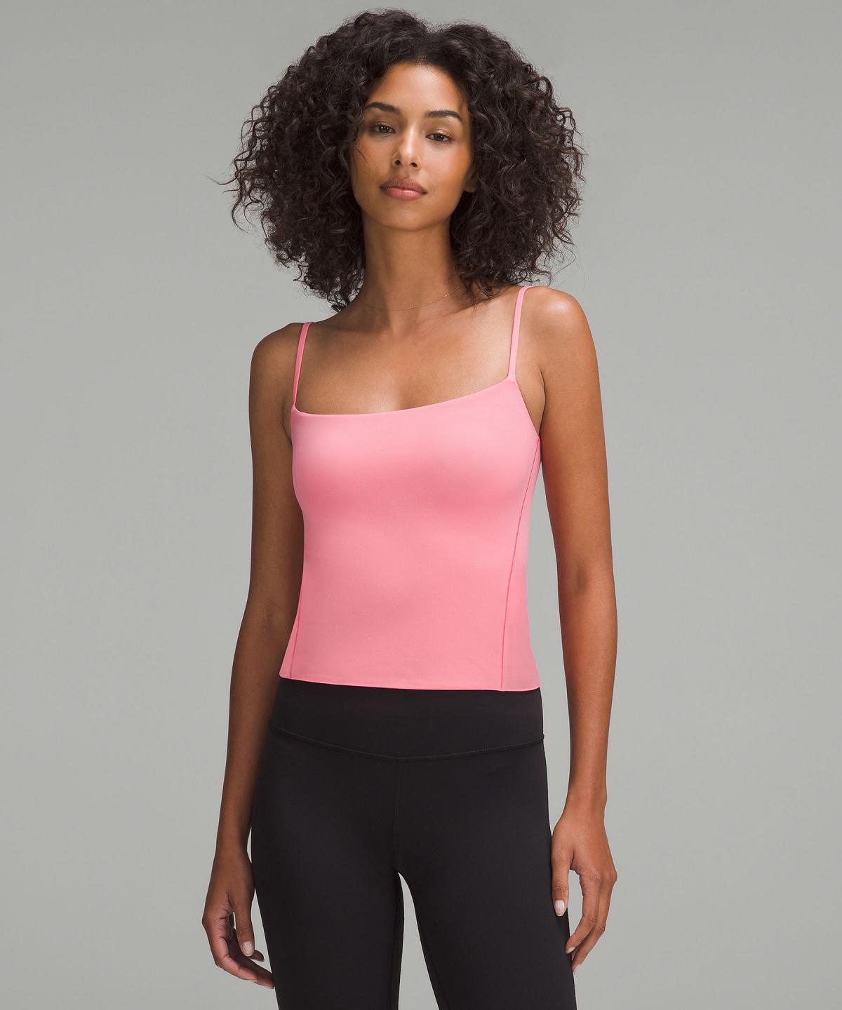 Pink Women Lululemon Wundermost Ultra-Soft Nulu Spaghetti-Strap Cami Tank Top | AU_LuLu98802