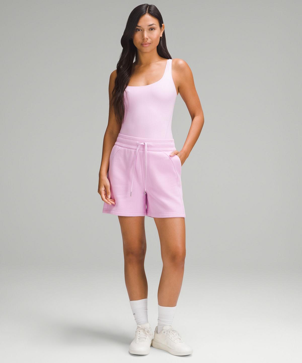 Pink Women Lululemon Wundermost Ultra-Soft Nulu Square-Neck Sleeveless Bodysuit | AU_LuLu11002