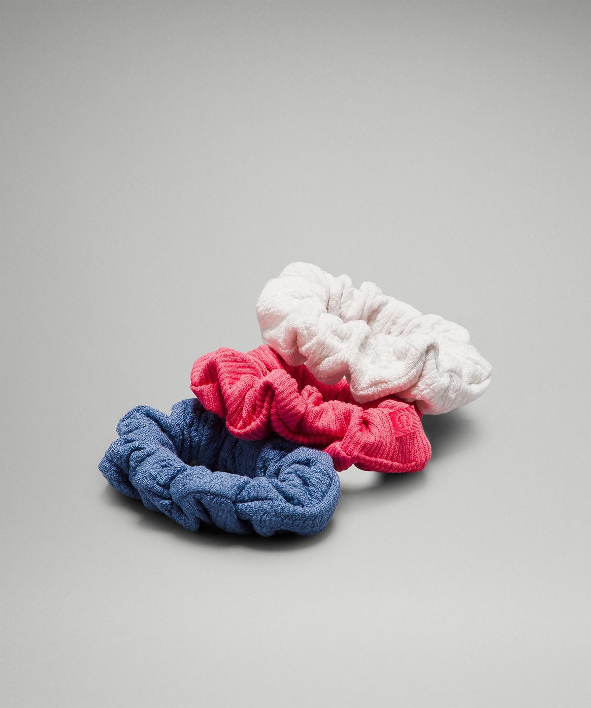 Pink / Blue Women Lululemon Uplifting Scrunchies Textured Hair Accessories | AU_LuLu85388