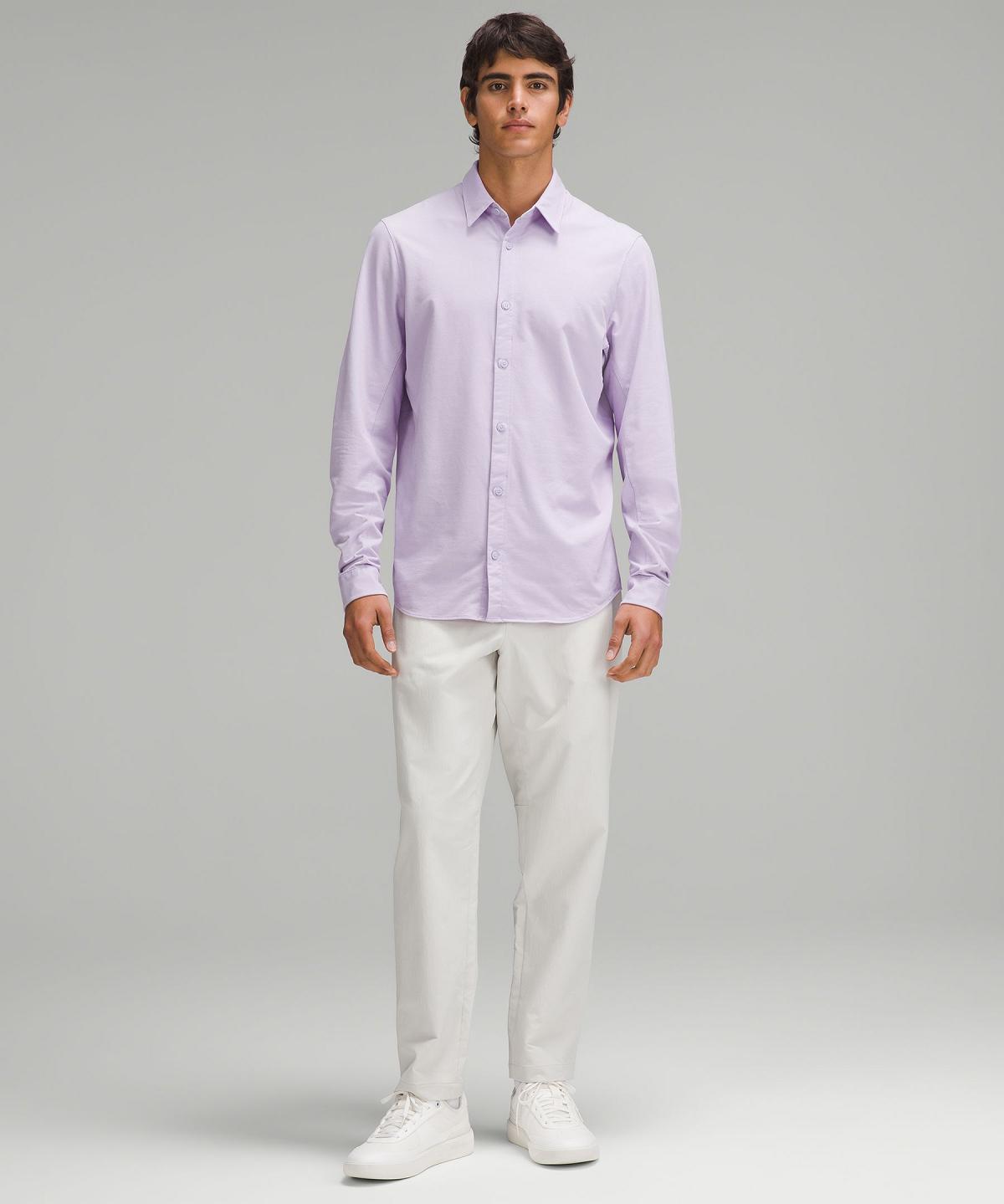 Purple Men Lululemon Commission Long-Sleeve Button Down Shirts | AU_LuLu37348