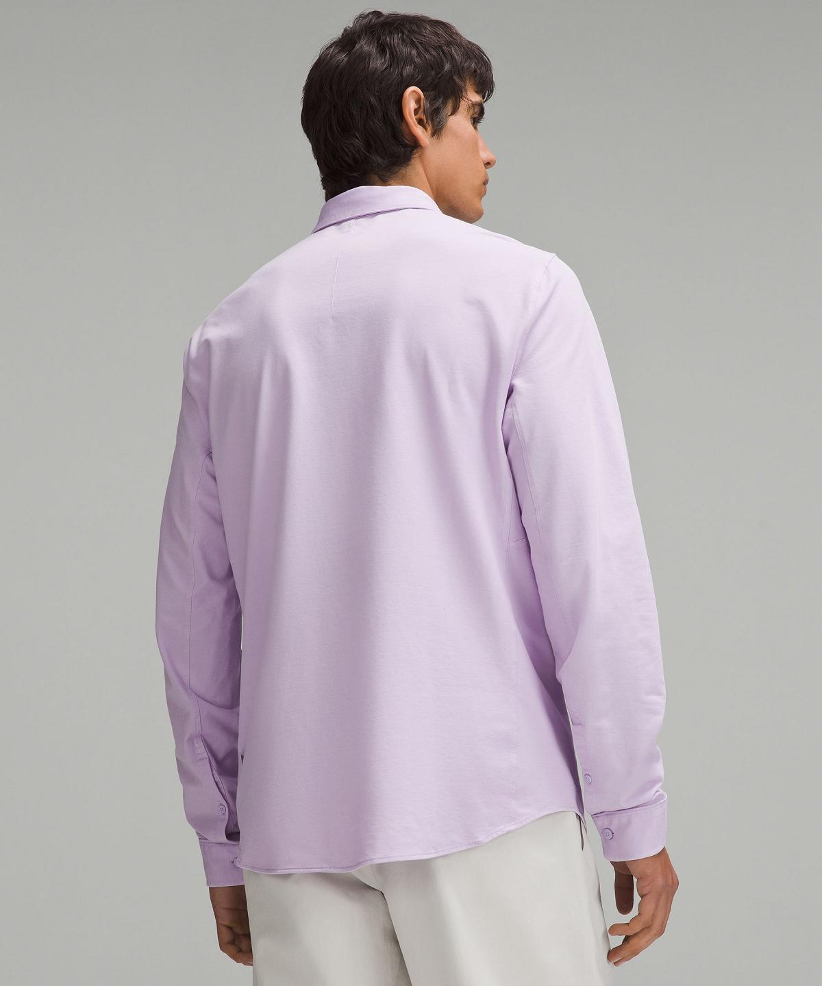 Purple Men Lululemon Commission Long-Sleeve Button Down Shirts | AU_LuLu37348