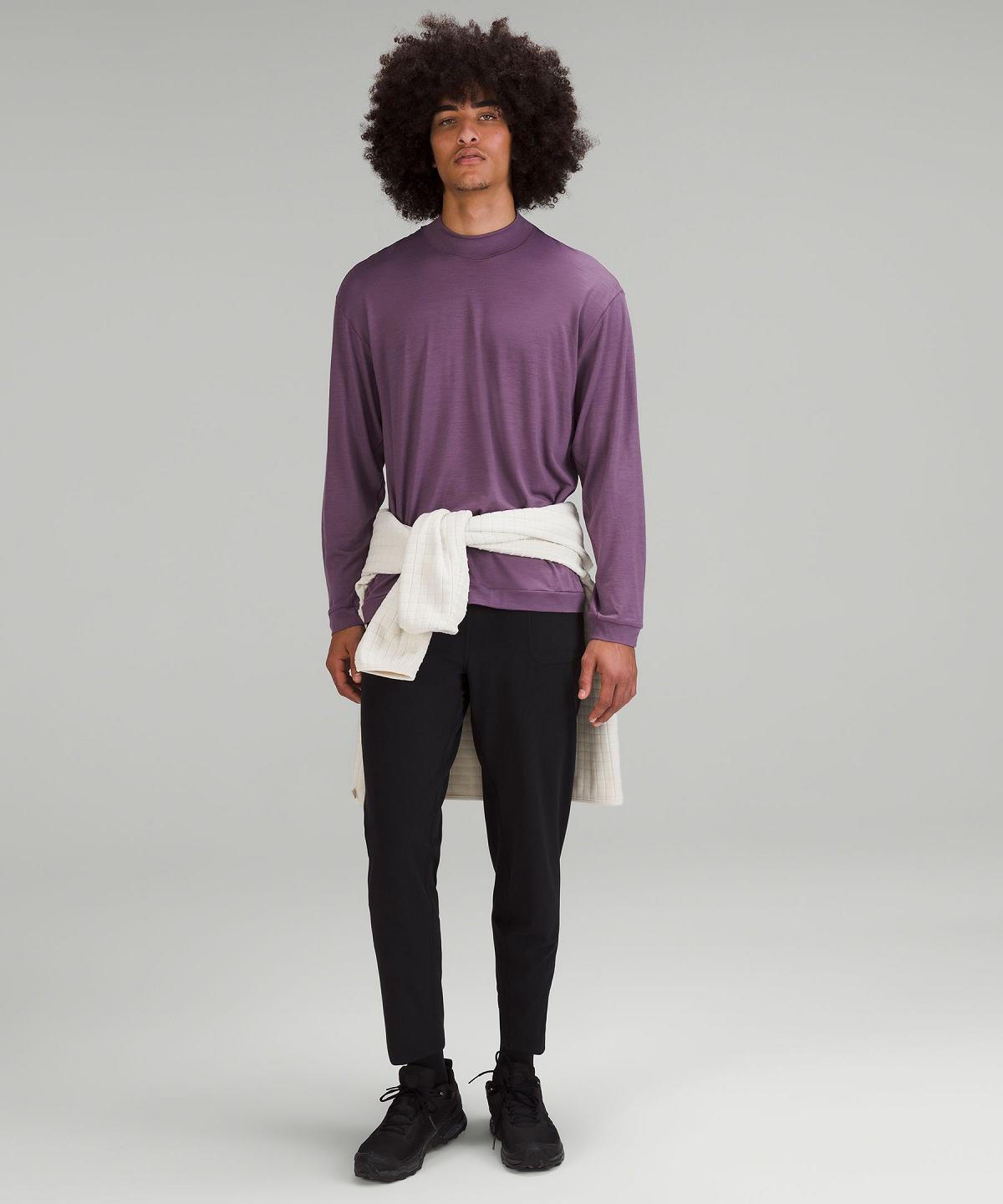 Purple Men Lululemon Merino Wool-Blend Long-Sleeve Shirts | AU_LuLu68656