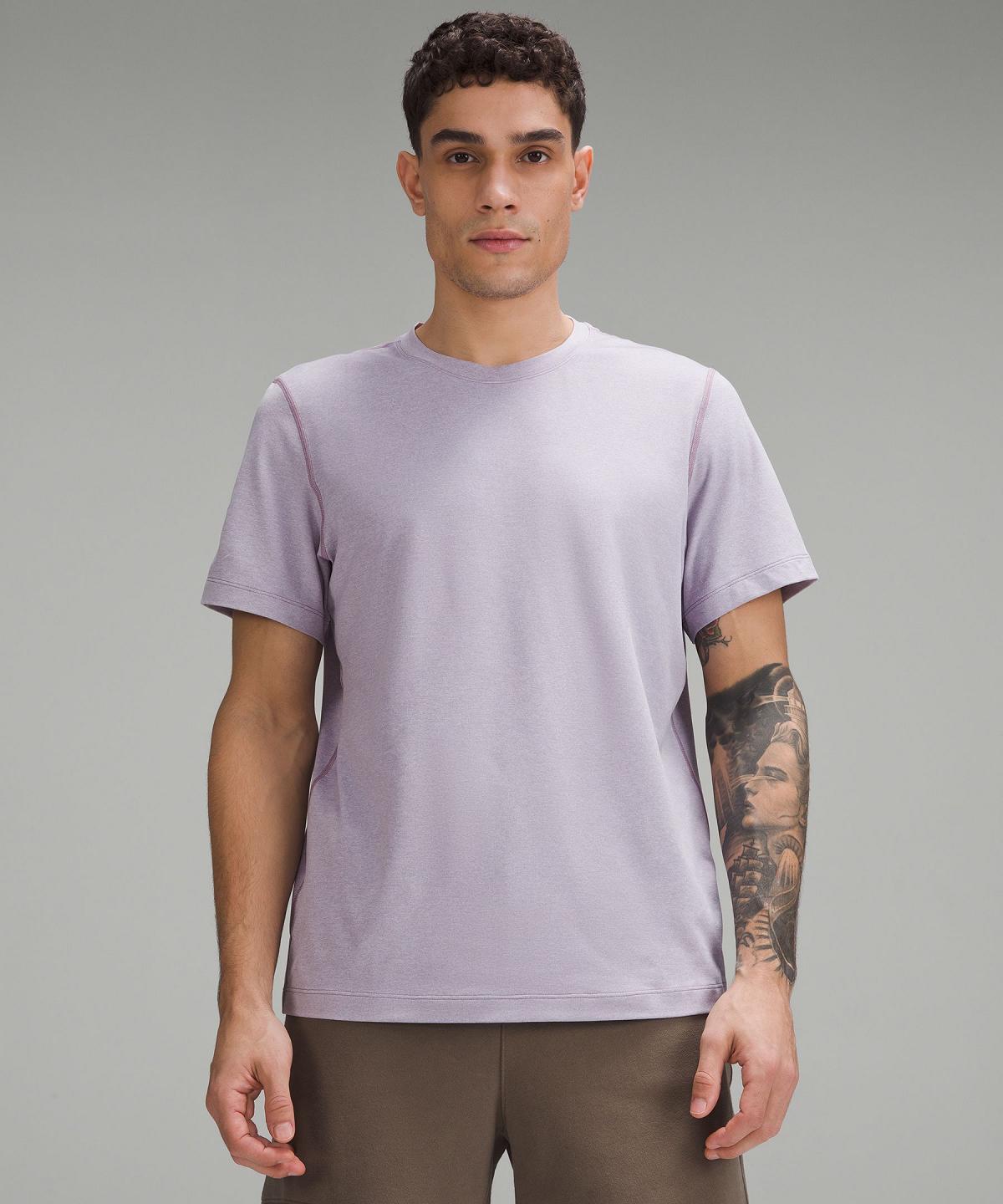 Purple Men Lululemon Soft Jersey Short-Sleeve T Shirts | AU_LuLu69635