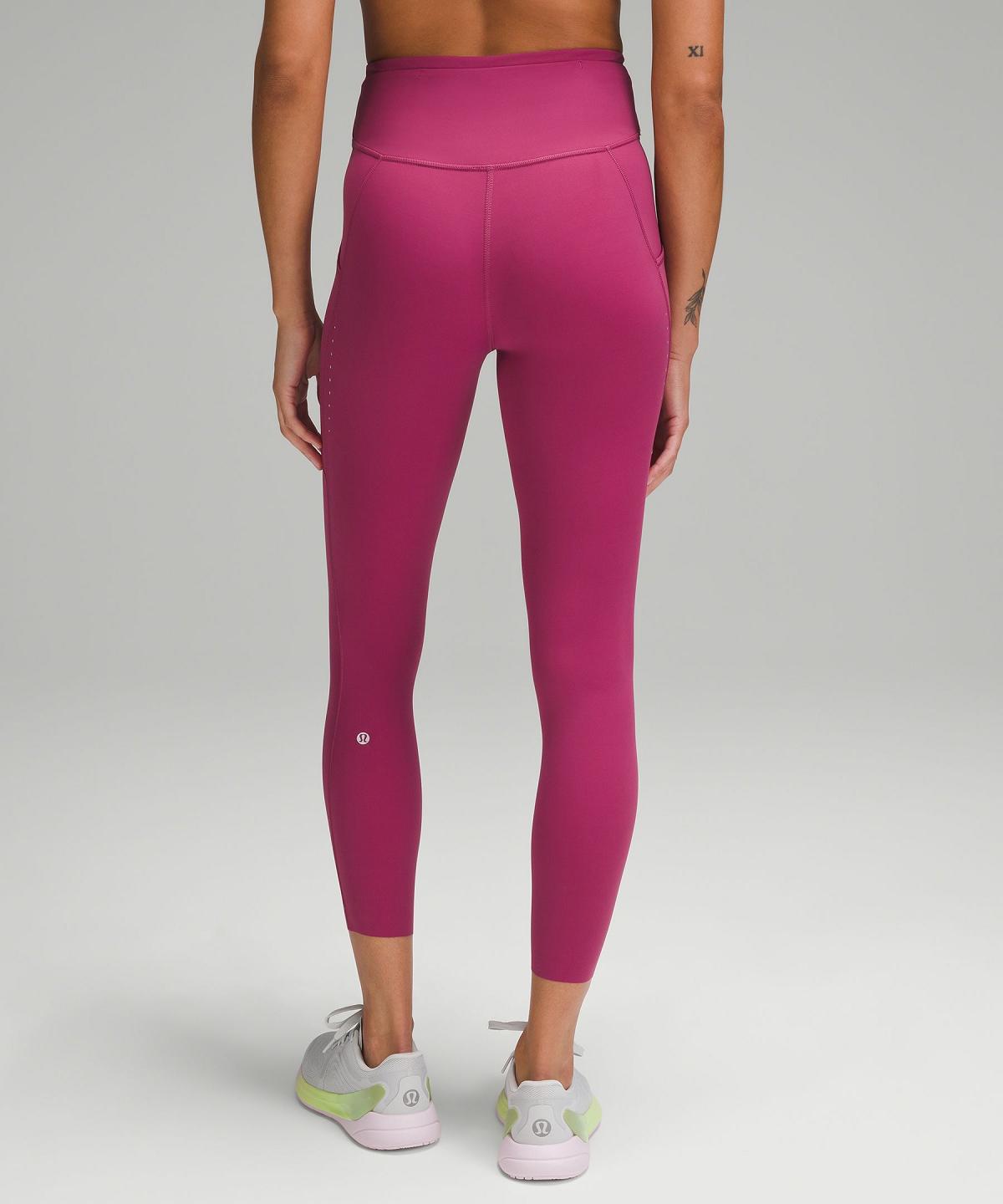 Purple Women Lululemon Fast and Free High-Rise Tight 25” Pockets Leggings | AU_LuLu39908