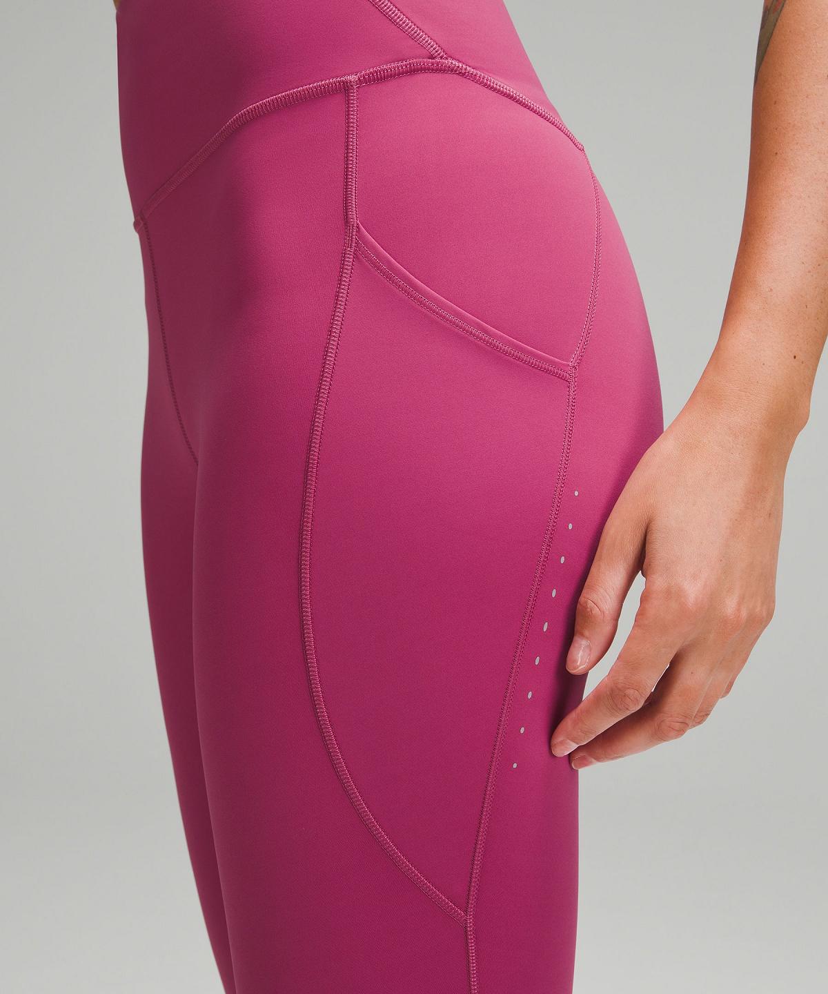 Purple Women Lululemon Fast and Free High-Rise Tight 25” Pockets Leggings | AU_LuLu39908