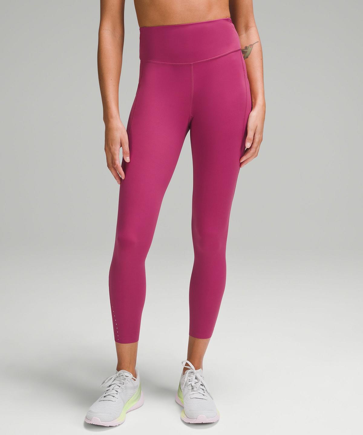 Purple Women Lululemon Fast and Free High-Rise Tight 25” Pockets Leggings | AU_LuLu39908