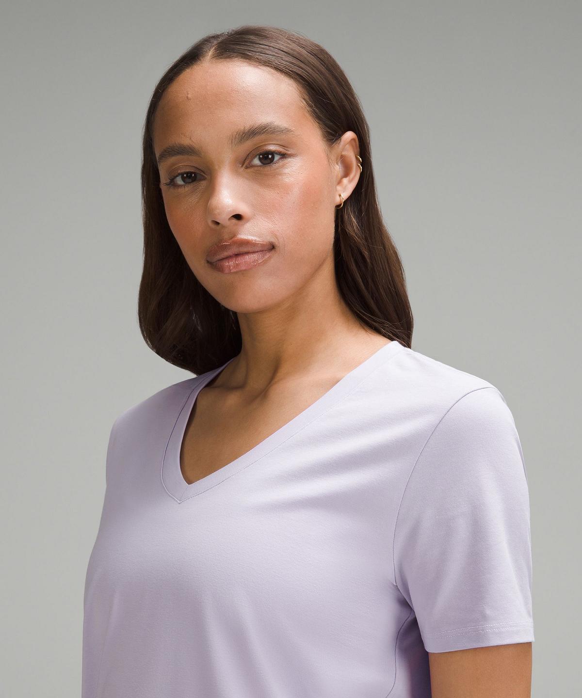 Purple Women Lululemon Love V-Neck T Shirts | AU_LuLu39738