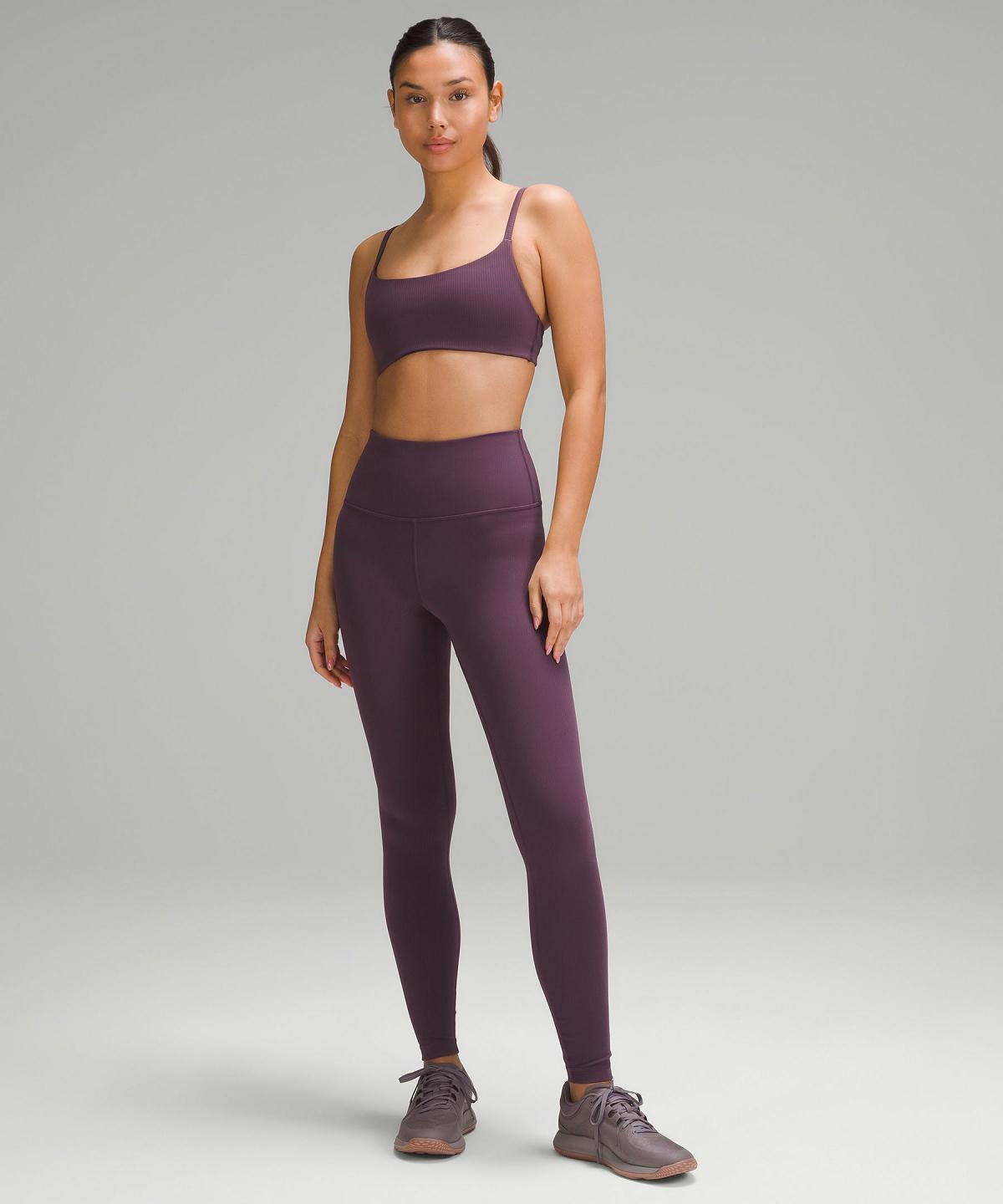 Purple Women Lululemon Wunder Train High-Rise Ribbed Tight 28" Leggings | AU_LuLu38107