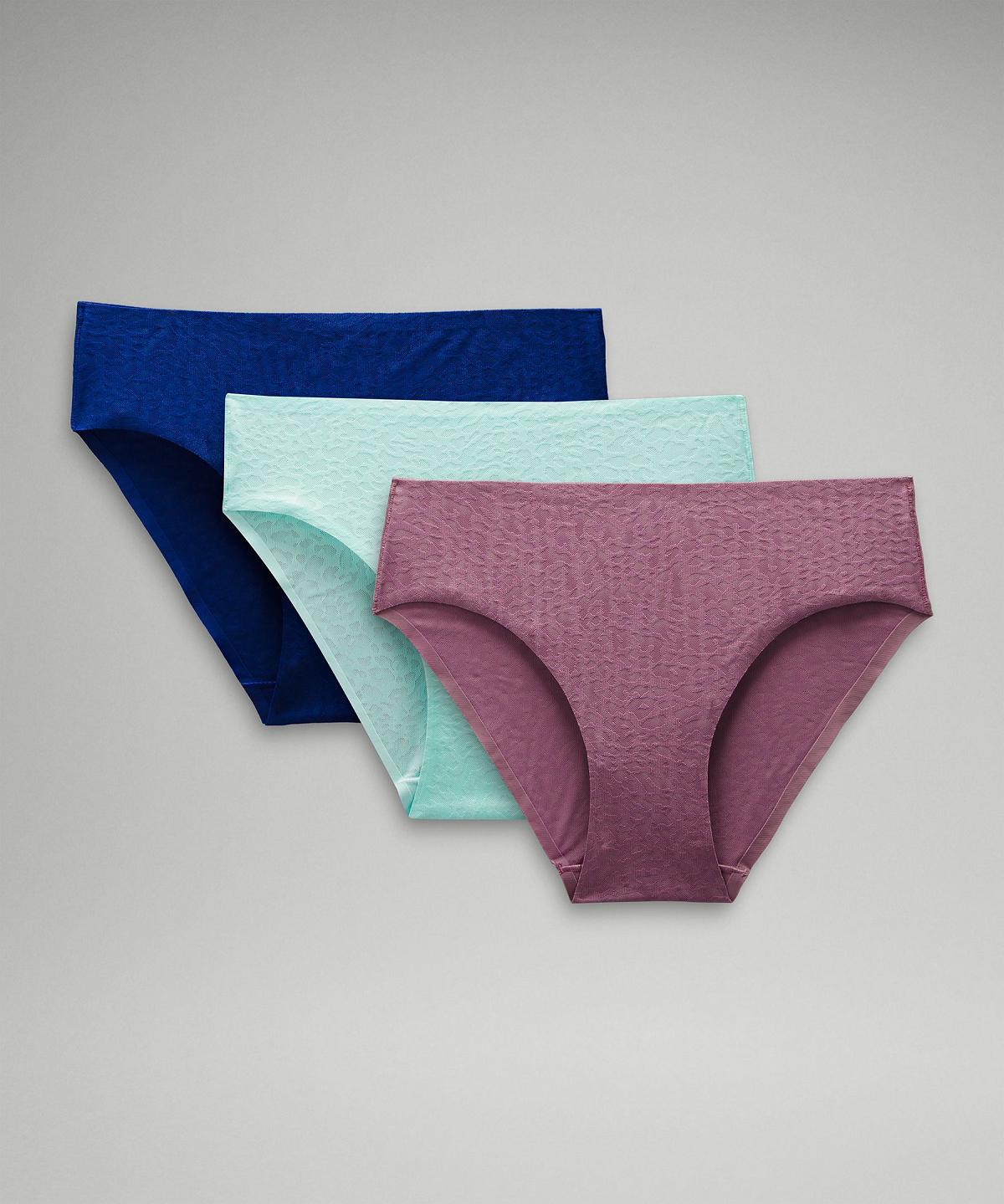 Purple / Blue Women Lululemon InvisiWear Mid-Rise BikiniPerformance Lace Underwear | AU_LuLu72694