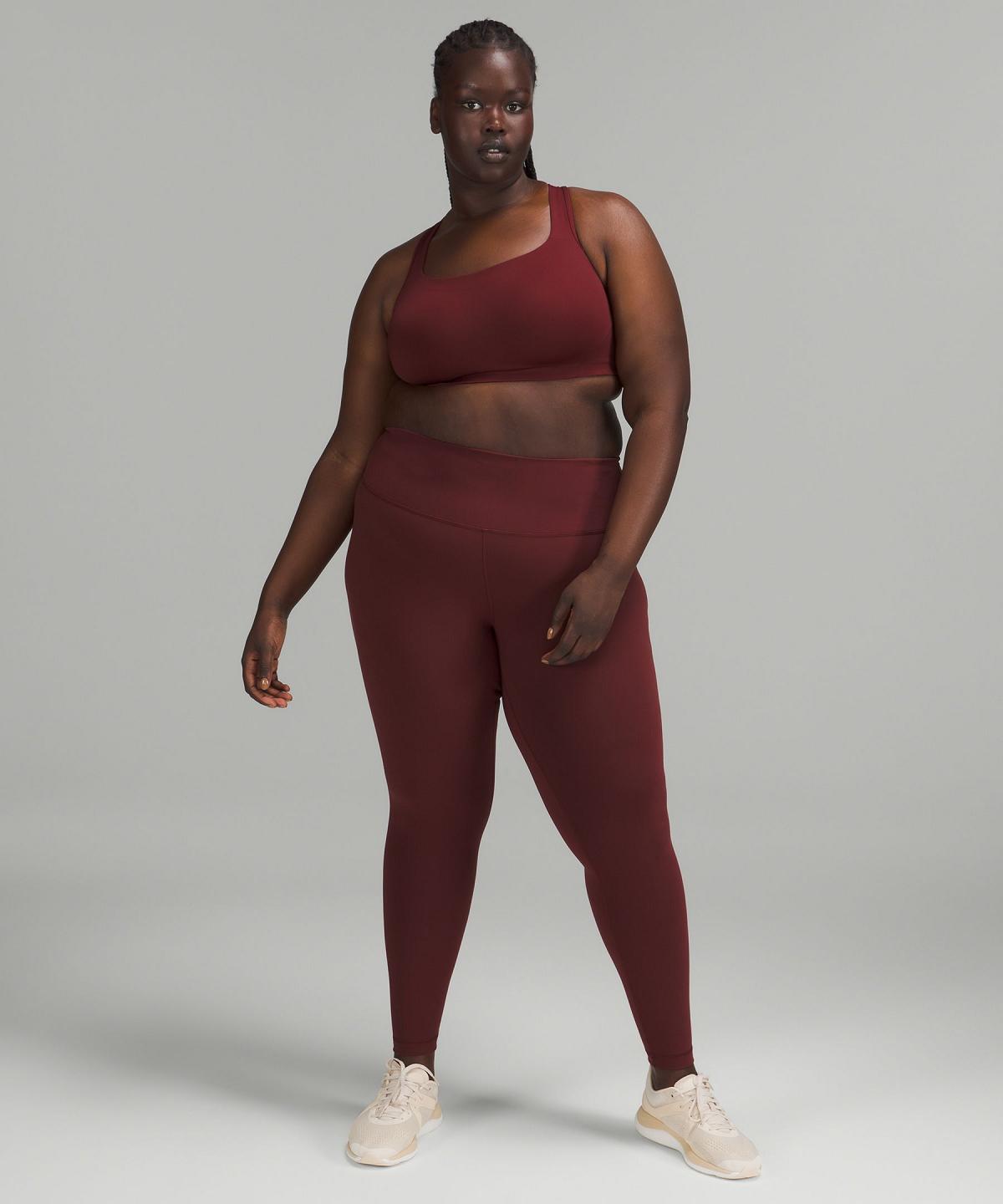 Red Burgundy Women Lululemon All Powered Up Sports Bra | AU_LuLu41406