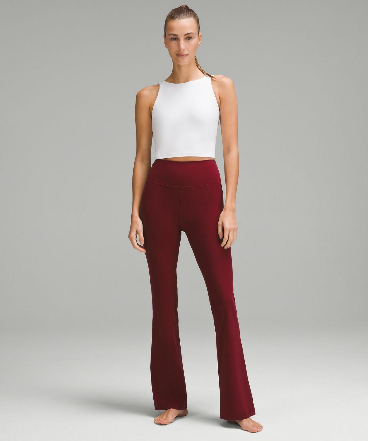 Red Burgundy Women Lululemon Groove Super-High-Rise Flared Pant Nulu Leggings | AU_LuLu53938