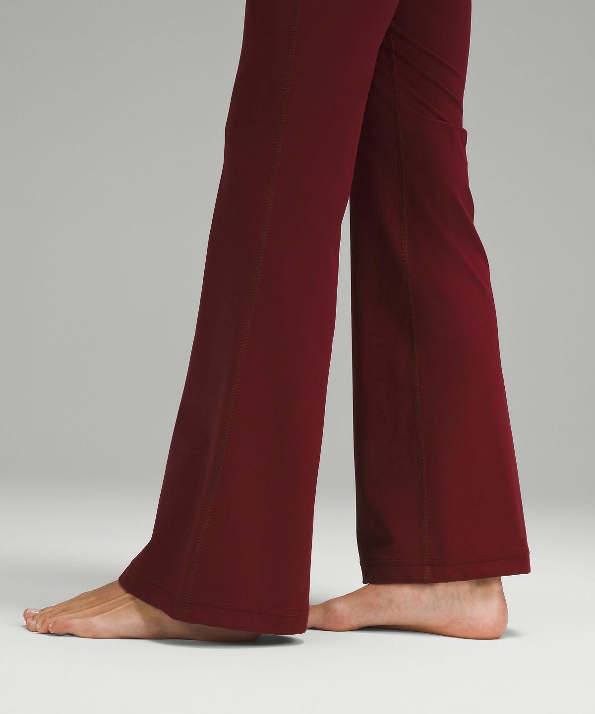 Red Burgundy Women Lululemon Groove Super-High-Rise Flared Pant Nulu Leggings | AU_LuLu53938