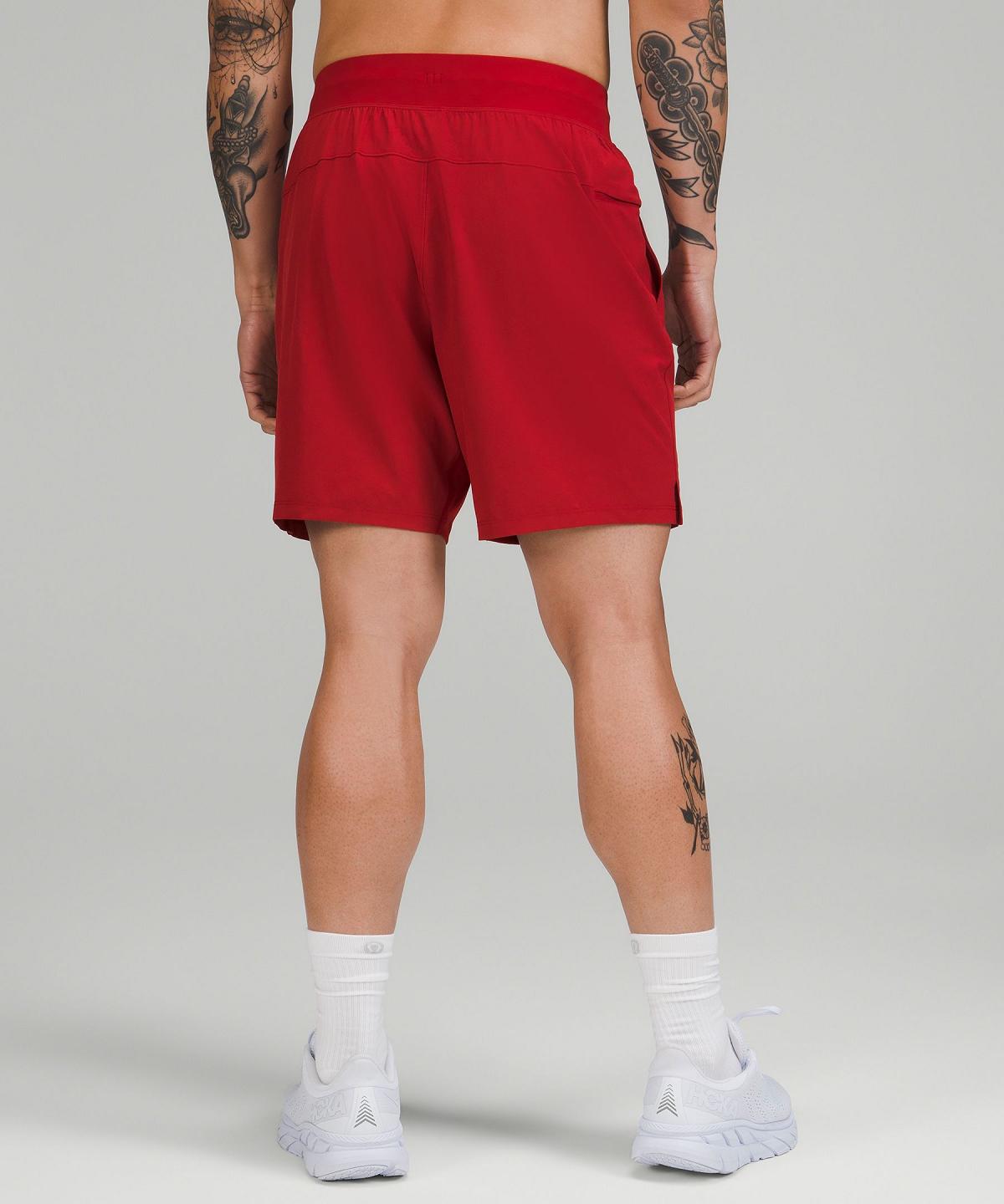 Red Men Lululemon T.H.E. Linerless 7" Shorts | AU_LuLu32304