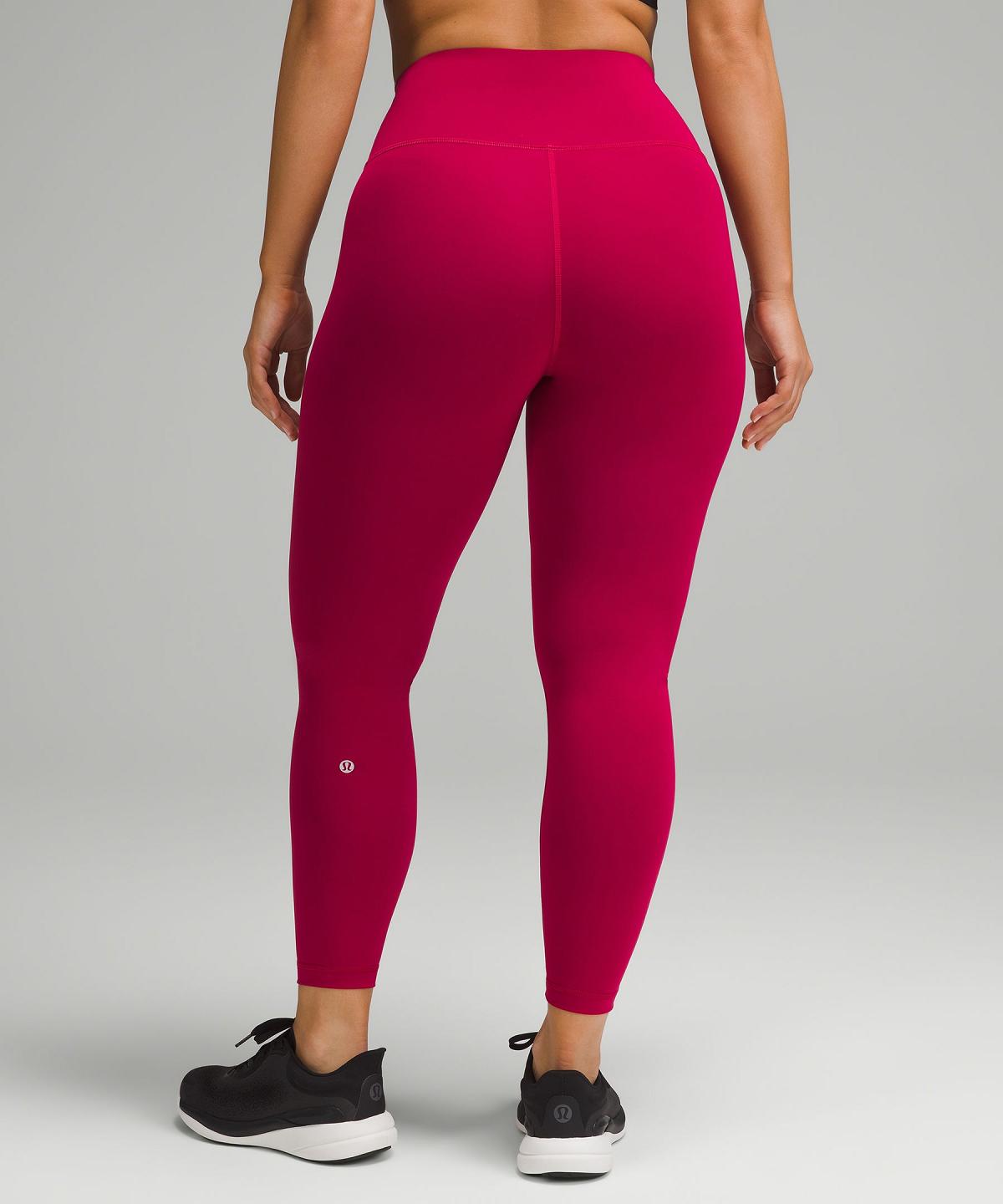 Red Women Lululemon Wunder Train Contour Fit High-Rise Tight 25" Leggings | AU_LuLu54183