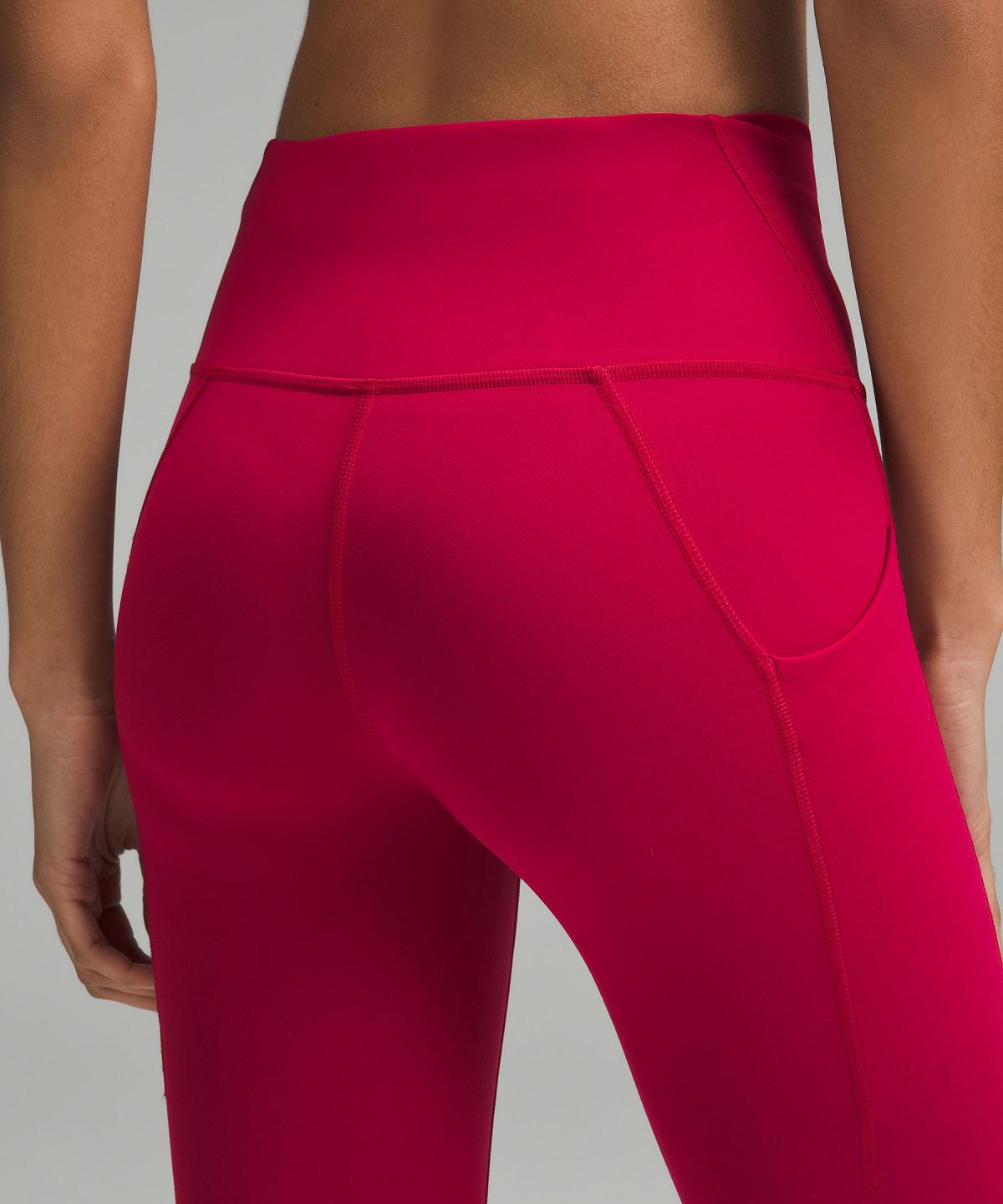 Red Women Lululemon Wunder Train High-Rise Tight with Pockets 25" Leggings | AU_LuLu10657