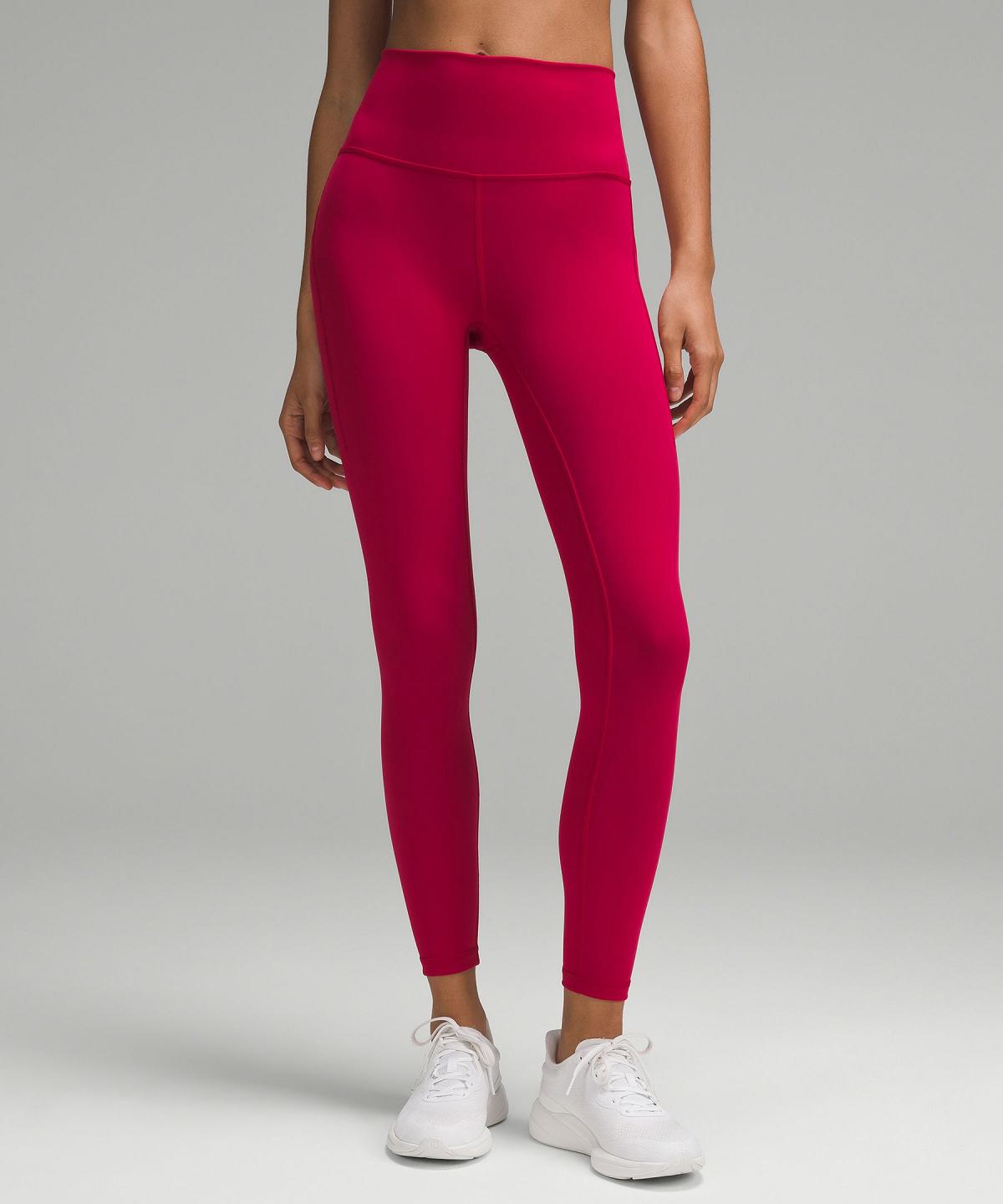 Red Women Lululemon Wunder Train High-Rise Tight with Pockets 25" Leggings | AU_LuLu10657