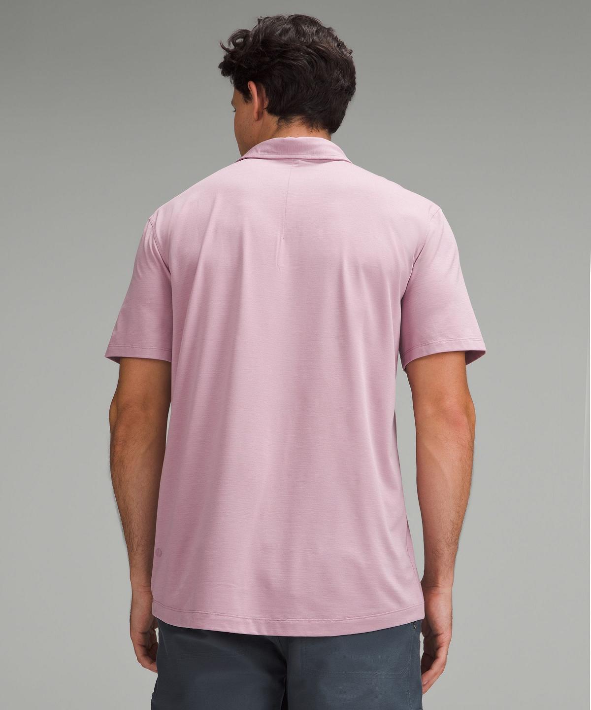 Rose Pink Men Lululemon Evolution Short-Sleeve Polo Shirts | AU_LuLu91871