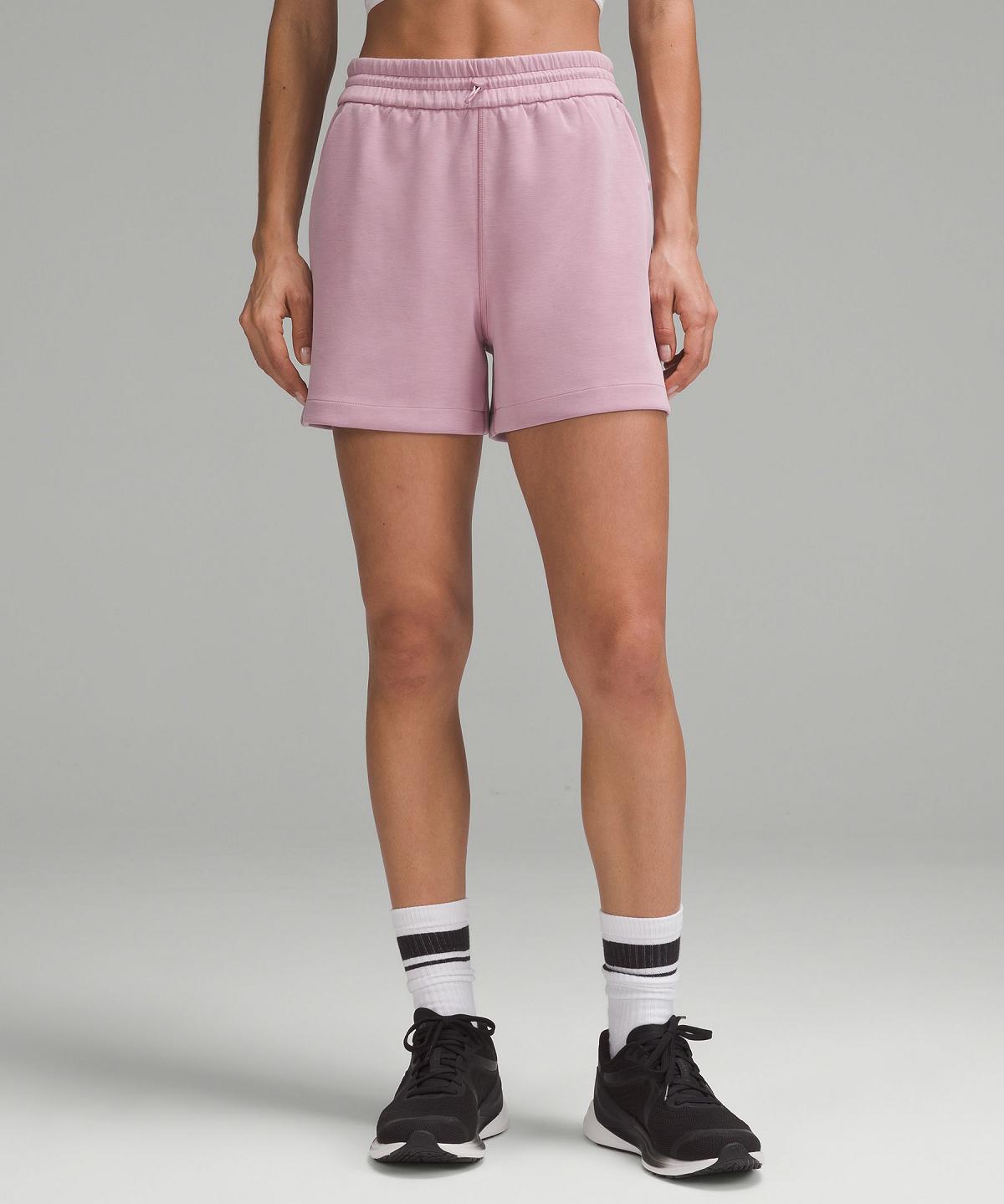 Rose Pink Women Lululemon Softstreme High-Rise 4" Shorts | AU_LuLu57337