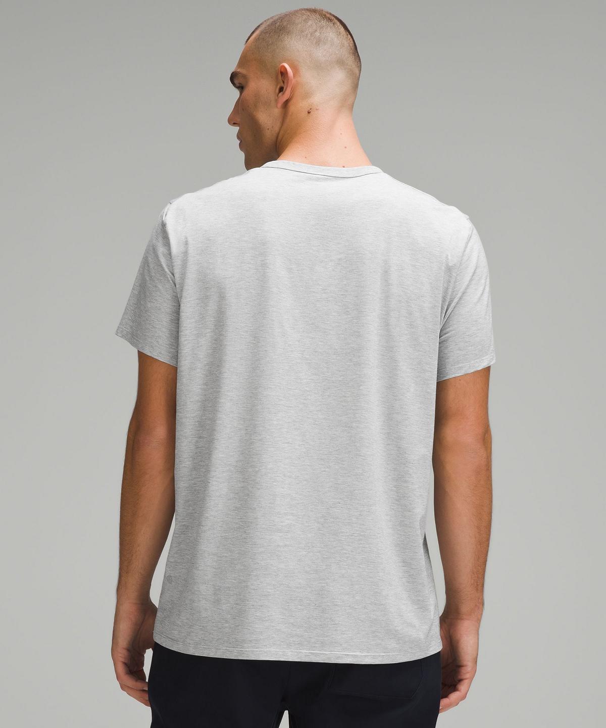 Silver Men Lululemon Fundamental T-Shirt Shirts | AU_LuLu33442