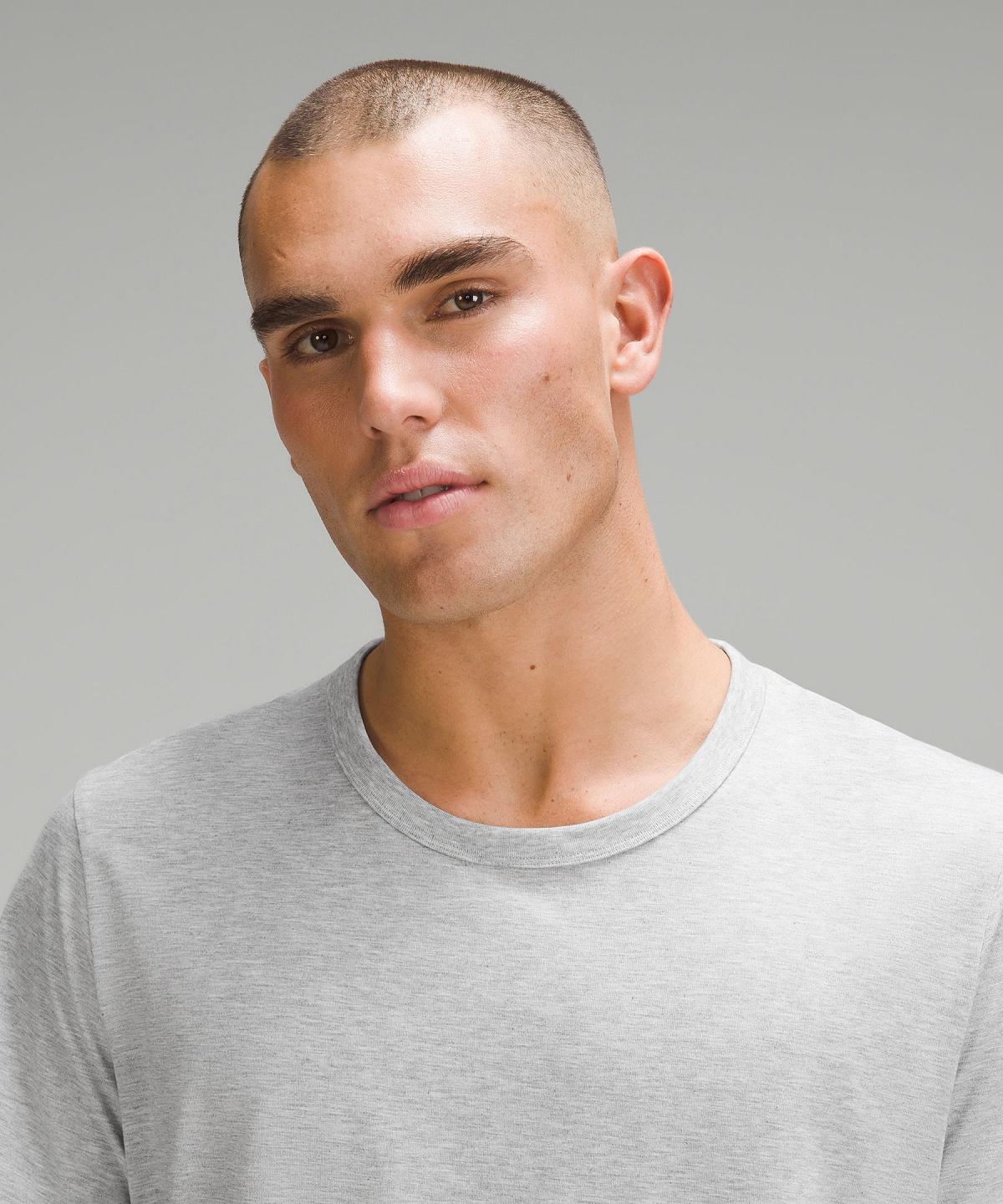 Silver Men Lululemon Fundamental T-Shirt Shirts | AU_LuLu33442