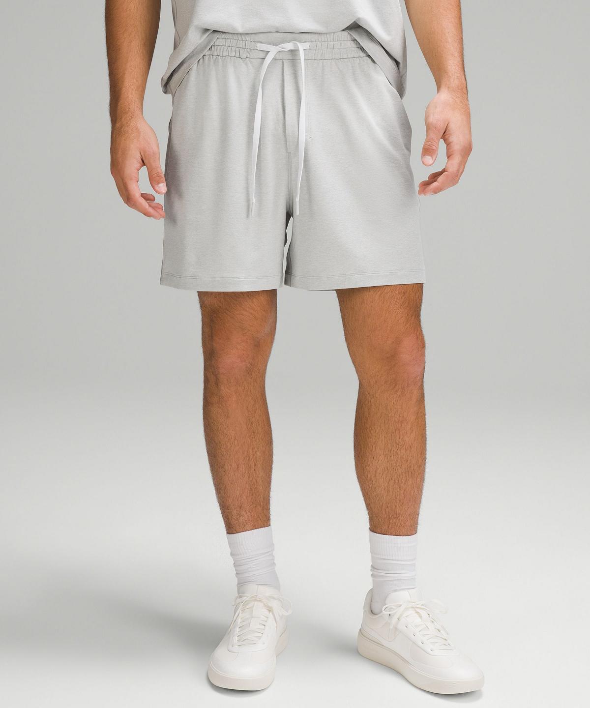 Silver Men Lululemon Soft Jersey 5" Shorts | AU_LuLu62305