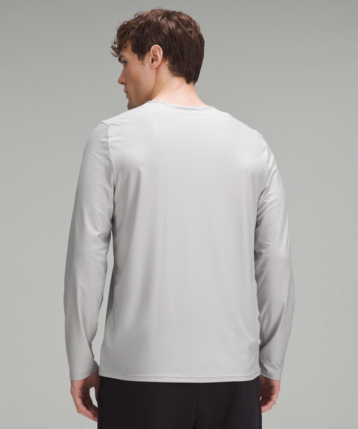 Silver Men Lululemon Ultra-Soft Nulu Long-Sleeve Shirts | AU_LuLu22047