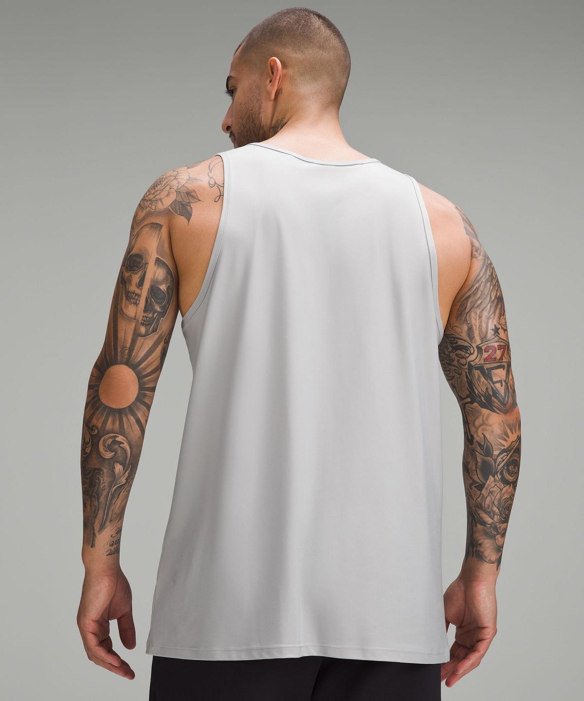 Silver Men Lululemon Ultra-Soft Nulu Tank Top Shirts | AU_LuLu62623