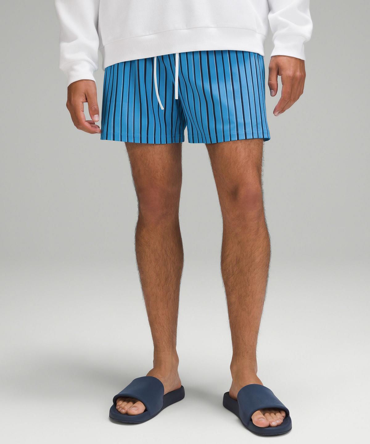 Stripes Blue Men Lululemon Pool Short 5" Swim Trunks | AU_LuLu69527