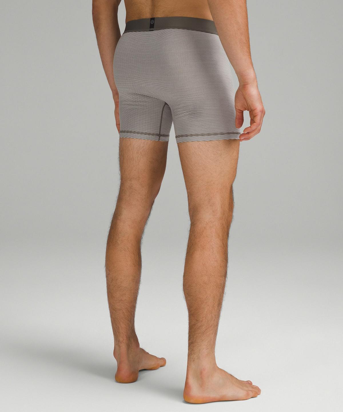 Stripes Grey Men Lululemon Always In Motion Boxer 5" Underwear | AU_LuLu27439