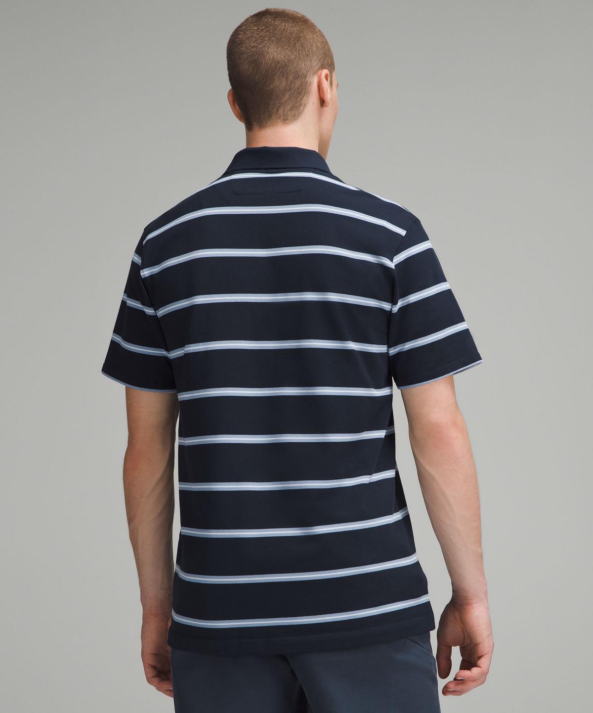 Stripes Navy Men Lululemon Classic-Fit Pique Short-Sleeve Polo Shirts | AU_LuLu66788