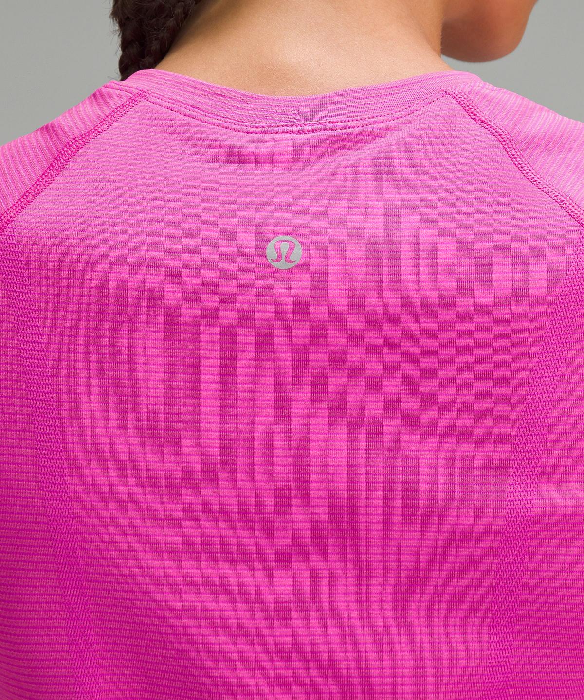 Stripes Pink Women Lululemon Swiftly Tech Short-Sleeve 2.0 T Shirts | AU_LuLu40726