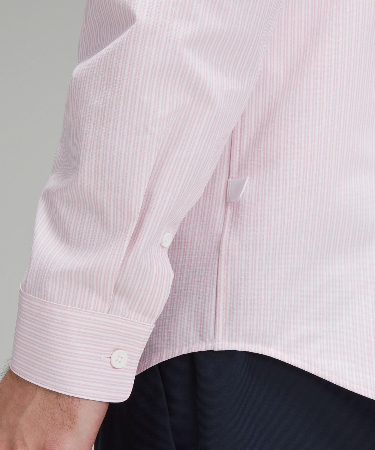 Stripes White Pink Men Lululemon New Venture Classic-Fit Long-Sleeve Button Down Shirts | AU_LuLu71424