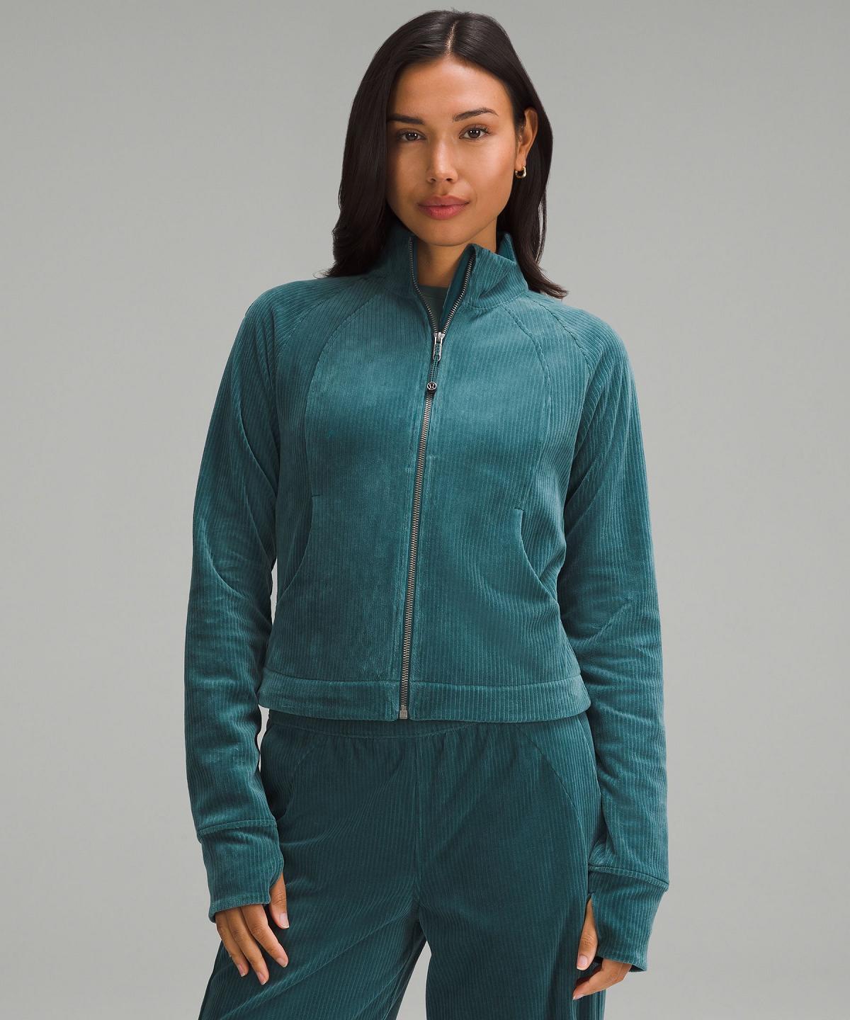 Turquoise Women Lululemon Scuba Track Coats & Jackets | AU_LuLu89770