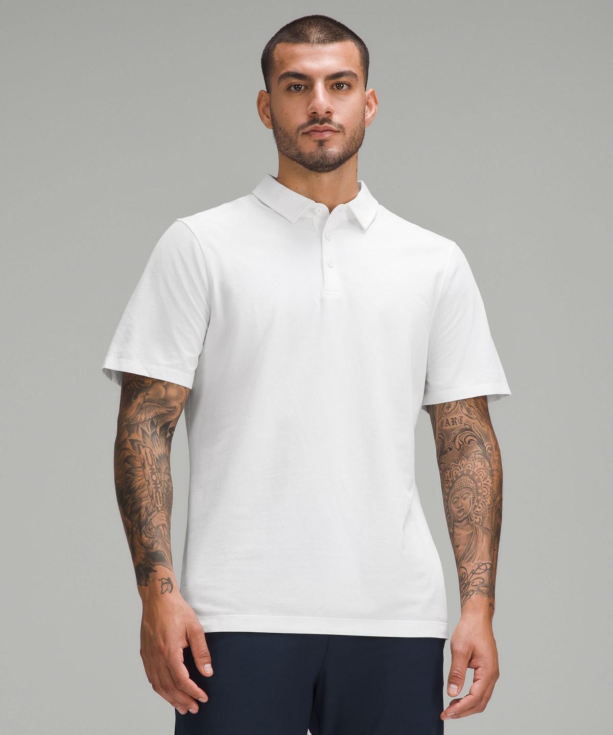 White Men Lululemon Evolution Short-Sleeve Polo Shirts | AU_LuLu22381