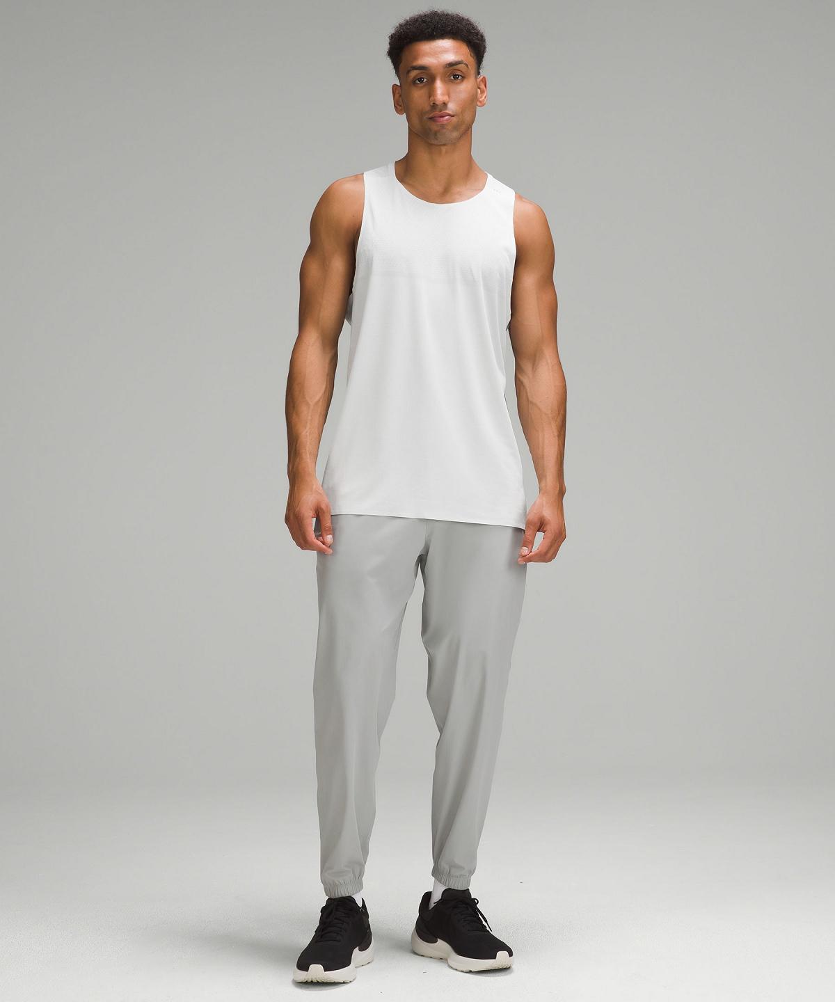 White Men Lululemon Fast and Free Singlet Shirts | AU_LuLu53662