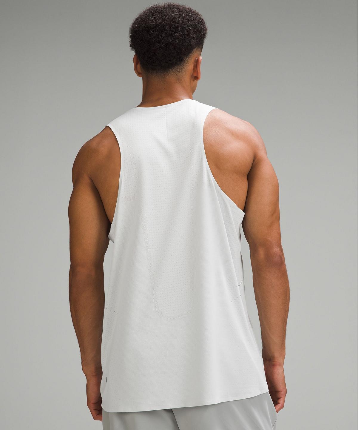 White Men Lululemon Fast and Free Singlet Shirts | AU_LuLu53662